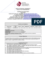 Physics I 1 3 0 2 4 6 No English Compulsory Bachelor Lecture, Question and Answer, Application