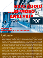 Forensic Audio and Video Analysis: Prepared By: Raymond Rolin D. Hilado Mscje 1