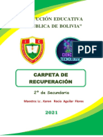 Carpeta de Recuperación de CT - 2021 2º SEC.