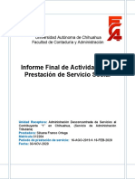 Formato de Reporte Final Servicio Social