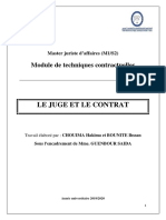 Le Juge Et Le Contrat