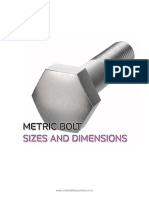 Metric Bolt Sizes and Dimensions