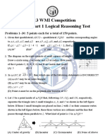 WMI 2013 Grade 9 Logical Reasoning Test