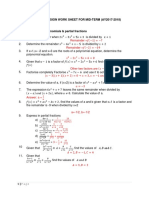 Worksheet (HWK) For Chapter 1