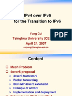 Ipv4 Over Ipv6 For The Transition To Ipv6: Tsinghua University (Cernet) April 24, 2007