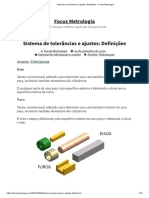 Sistema de Tolerâncias e Ajustes - Definições - Focus Metrologia