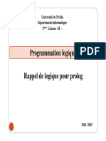 Rappel de Logique Pour Prolog Programmat