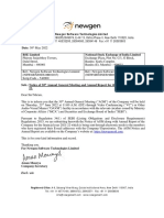 Newgen Software Technologies Limited: Date: 30 BSE Limited National Stock Exchange of India Limited