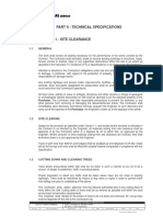 Part Ii: Technical Specifications Section 1 - Site Clearance