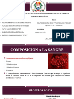 Composición, Función y Propiedades Físicas y Químicas de La Sangre