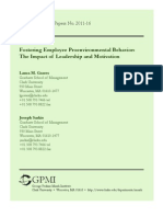 Fostering Employee Proenvironmental Behavior: The Impact of Leadership and Motivation