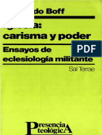 Iglesia Carisma y Poder - Leonardo Boff.