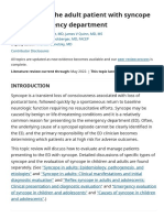 Syncope in Adults