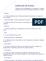 Concepto y Clasificación de Errores