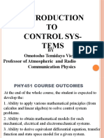 Introduction To Control Systems-Student-2021 - 2022 New