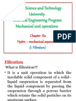 Mechanical Operations Filtration