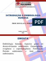 Aula 01 - Introducao A Embriologia Humana