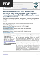 Evaluation of The Antifungal Effect of Oleoresin and Essential Oil of Pterodon Emarginatus Vogel (Sucupira), (Cajuzinho-Do-Cerrado)