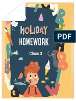 Holidays Homework - 3rd Class