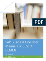 SAP Business One User Manual For SESCO Cement: Purchasing