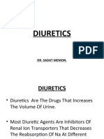 Diuretics: Dr. Sadat Memon