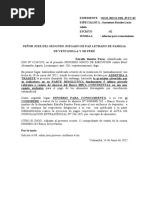 EXPEDIENTE: 01342-2022-0-3301-JP-FC-02 ESPECIALISTA: Sarmiento Rosales Lucia Adela Escrito: 02 SUMILLA: Informo para Conocimiento