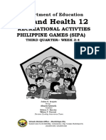 P E and Health 12: Recreational Activties Philippine Games (Sipa)