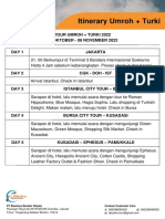 Itinerary Umroh + Turki Batch II