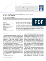 Property Evaluation of Magnesium Phosphate Cement Mortar