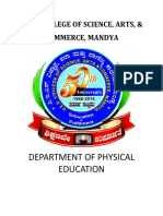 Department of Physical Education: P.E.S. College of Science, Arts, & Commerce, Mandya