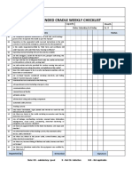 Cradle Inspection Weekly Checklist