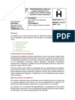 PETROQUIMICA III PRACTICA # 1 Dejamos de Producir Plasticos Es La Solucion para Salvar El Planeta