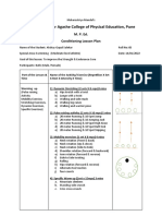 Chandrashekhar Agashe College of Physical Education, Pune: M. P. Ed. Conditioning Lesson Plan