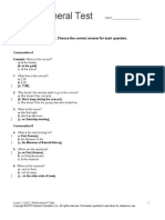 Unit 2 General Test: Listen To The Conversations. Choose The Correct Answer For Each Question