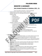 01 CHEM X ICSE SUMMARY Periodic Properties& Variations