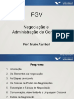 Negociação e Administração de Conflitos: Prof. Murilo Alambert