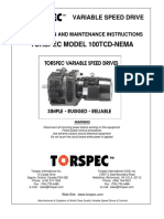 Torspec Model 100Tcd-Nema: Variable Speed Drive