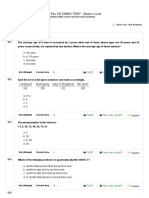 Solution Report For: CE DEMO TEST: Basic Level