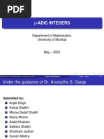 Beamer Presentation For The P Adic Integers