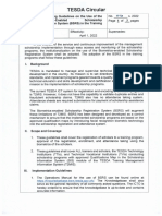 TESDA Circular No. 016 2022 Implementing Guidelines On The Use of The BSRS in The Training Program