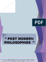 Post Modern Philosophies