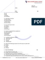 Cell Structure and Functions - QP