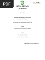 MEMORIA DE TRABAJO - CBT6 Aldo Francisco Rodriguez Jimenez