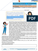 Ses. 1. Analizamos La Proporcionalidad en Actividades Que Promueven La Igualdad de Oportunidades