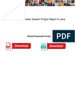 Student Information System Project Report in Java