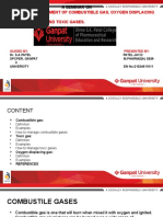 Management of Combustible Gas, Oxygen Displacing Gases and Toxic Gases