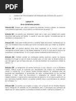 Tarea Sobre Codigo de Procedimientos Penales de Abud Zaragoza Erick Omar