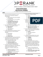 Eval Exam-Ans Key-Ref-Onco - 2010