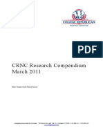 CRNC Research Compendium March 2011: Editor: Brandon Greife, Political Director