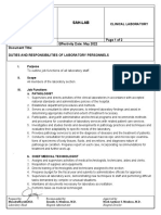 cl-DUTIES AND RESPONSIBILITIES OF LAB PERSONNELS